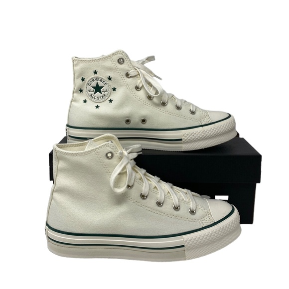 Converse Ctas Lift White Canvas Platform Sneakers Casual Women's A09772C-WWWGSG - Picture 5 of 8